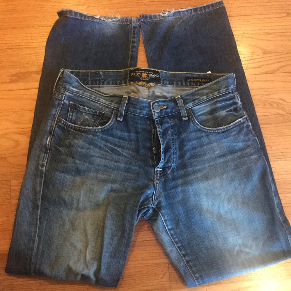 FLYMENS LUCKY BRAND SLIM STRAIGHT JEANS SIZE 31x35